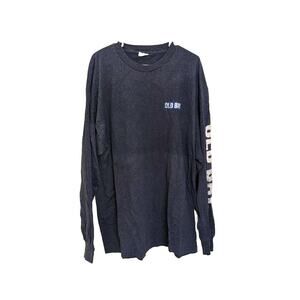 Vintage Old Bay Men's Graphic T-shirt Blue Long Sleeve Size XL Crew Neck.
